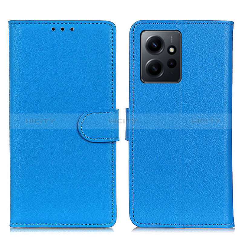 Coque Portefeuille Livre Cuir Etui Clapet A03D pour Xiaomi Redmi Note 12 4G Bleu Ciel Plus