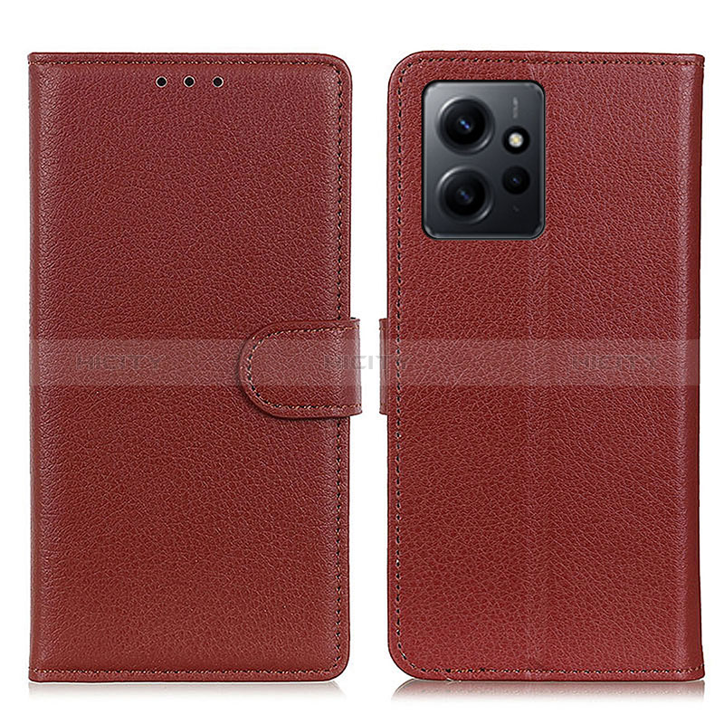 Coque Portefeuille Livre Cuir Etui Clapet A03D pour Xiaomi Redmi Note 12 4G Marron Plus