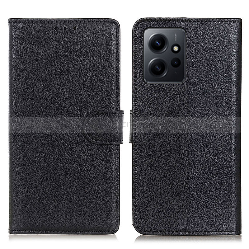 Coque Portefeuille Livre Cuir Etui Clapet A03D pour Xiaomi Redmi Note 12 4G Noir Plus