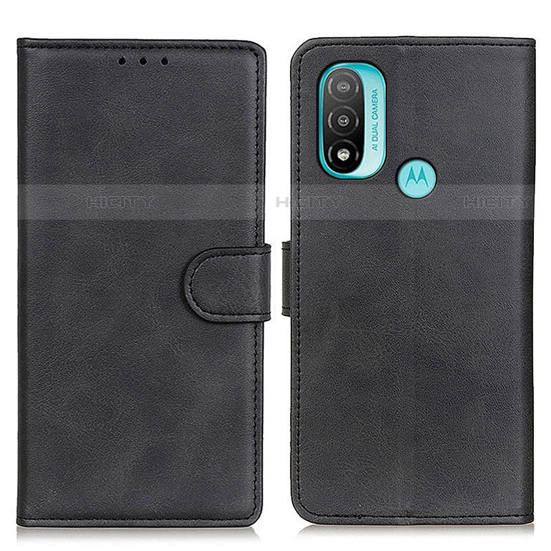 Coque Portefeuille Livre Cuir Etui Clapet A04D pour Motorola Moto E20 Noir Plus