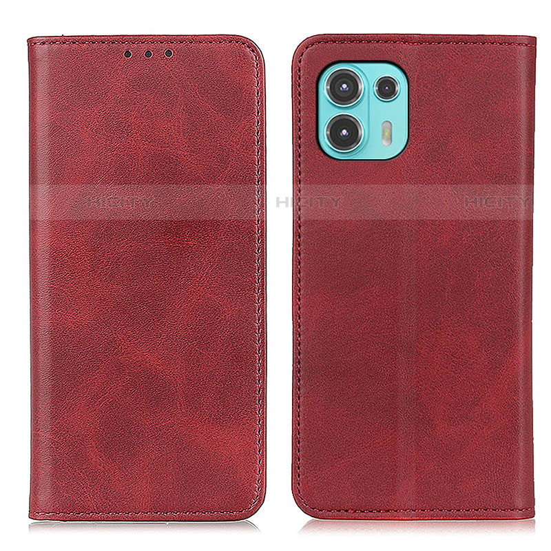 Coque Portefeuille Livre Cuir Etui Clapet A04D pour Motorola Moto Edge 20 Lite 5G Rouge Plus