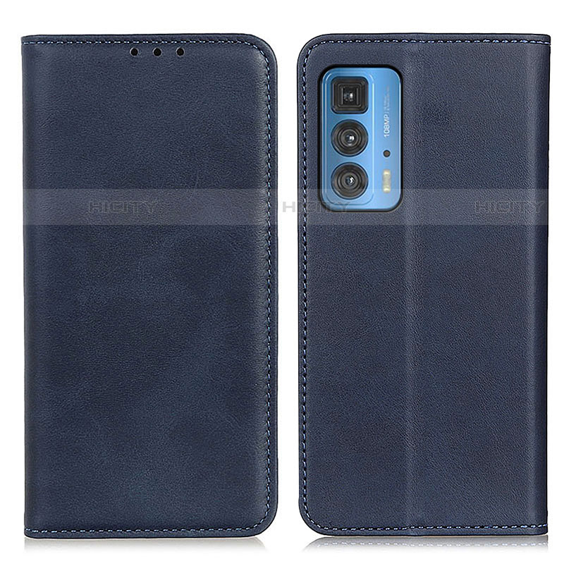 Coque Portefeuille Livre Cuir Etui Clapet A04D pour Motorola Moto Edge 20 Pro 5G Bleu Plus