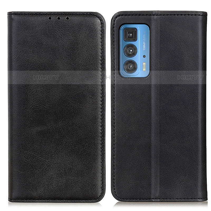 Coque Portefeuille Livre Cuir Etui Clapet A04D pour Motorola Moto Edge 20 Pro 5G Noir Plus