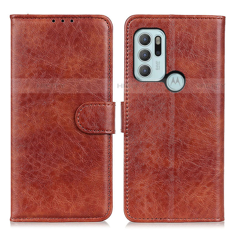 Coque Portefeuille Livre Cuir Etui Clapet A04D pour Motorola Moto G60s Marron Plus