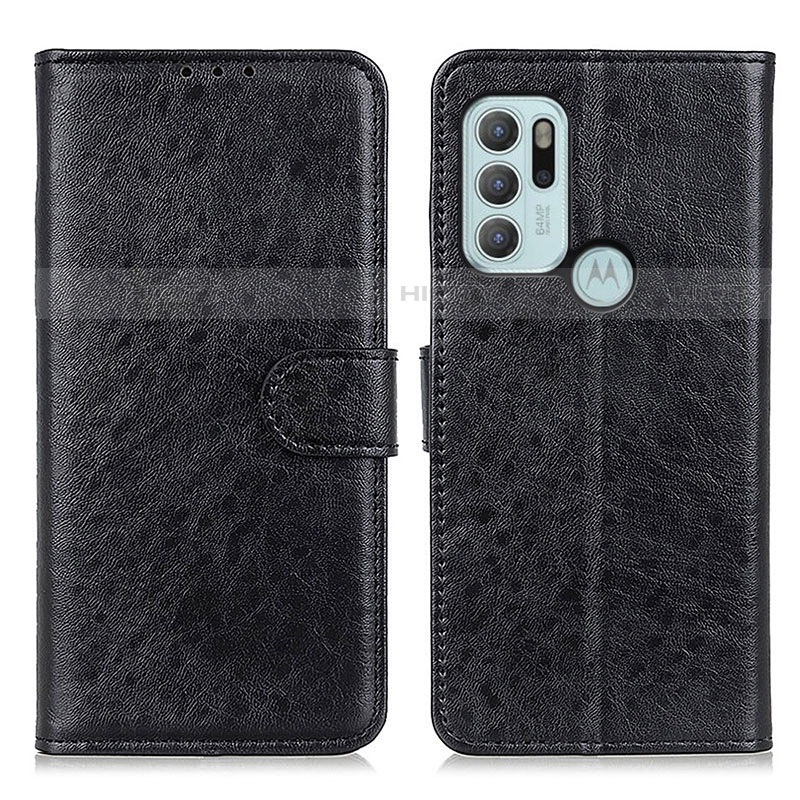 Coque Portefeuille Livre Cuir Etui Clapet A04D pour Motorola Moto G60s Noir Plus