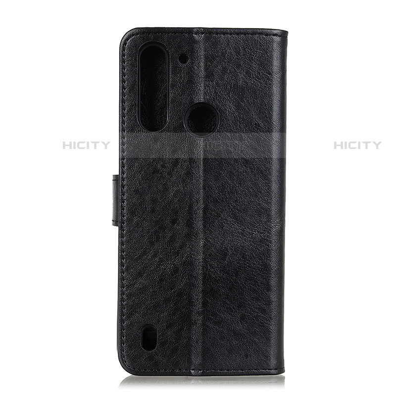 Coque Portefeuille Livre Cuir Etui Clapet A04D pour Motorola Moto One Fusion Noir Plus