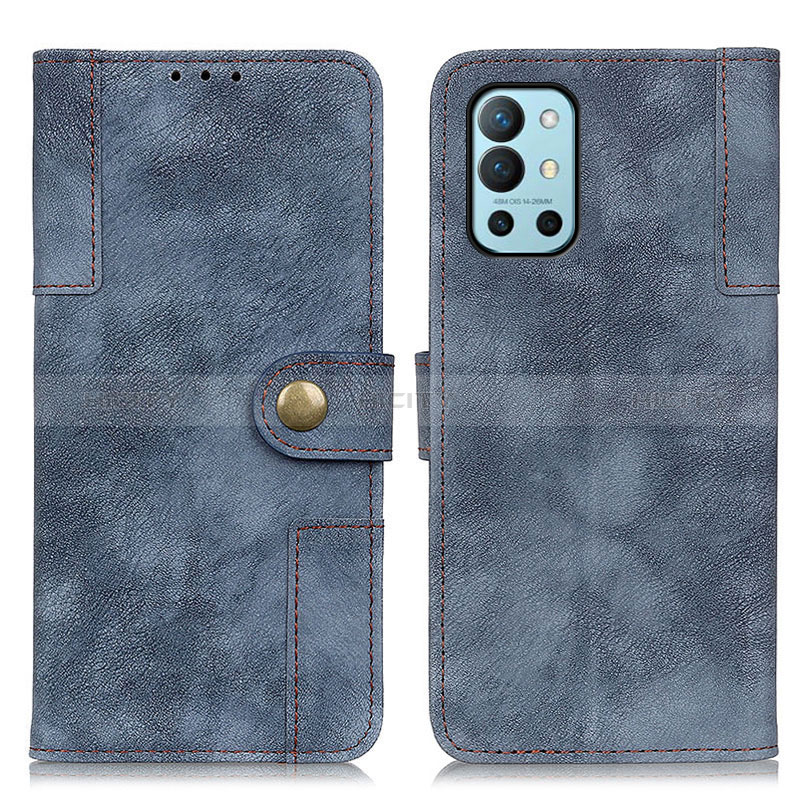 Coque Portefeuille Livre Cuir Etui Clapet A04D pour OnePlus 9R 5G Bleu Plus