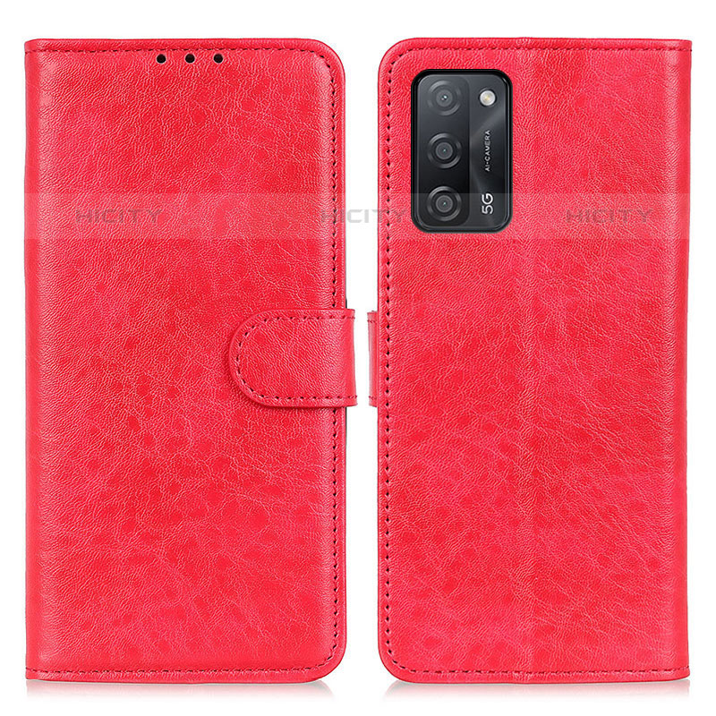 Coque Portefeuille Livre Cuir Etui Clapet A04D pour Oppo A53s 5G Rouge Plus