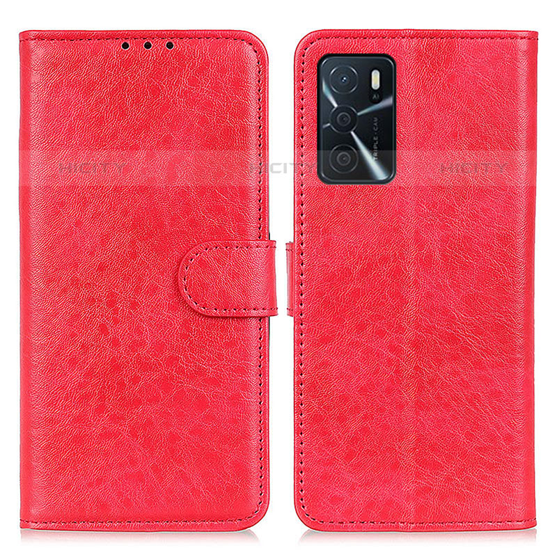 Coque Portefeuille Livre Cuir Etui Clapet A04D pour Oppo A54s Rouge Plus