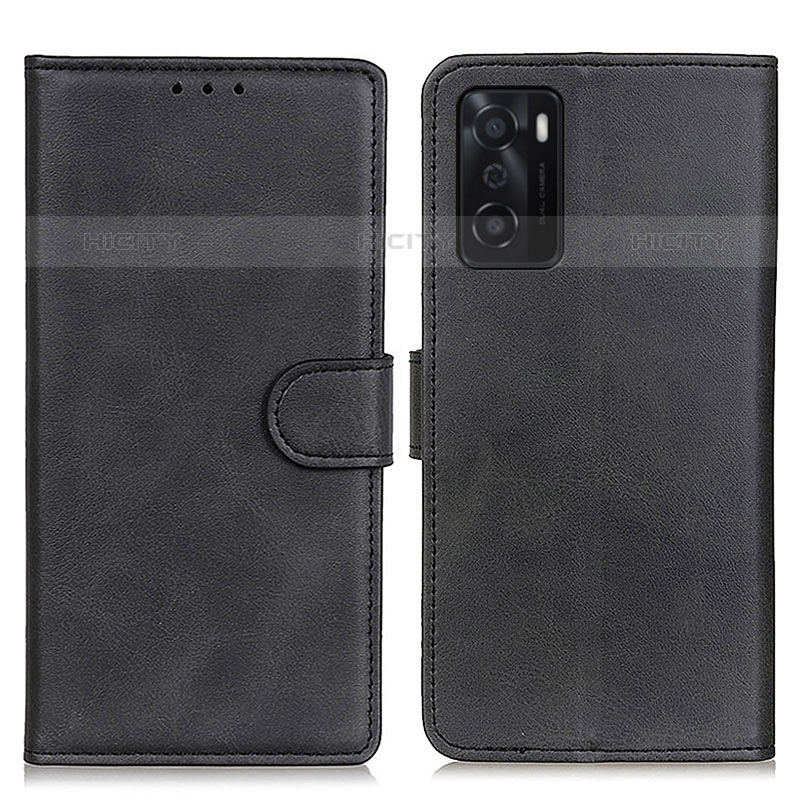 Coque Portefeuille Livre Cuir Etui Clapet A04D pour Oppo A55S 5G Noir Plus