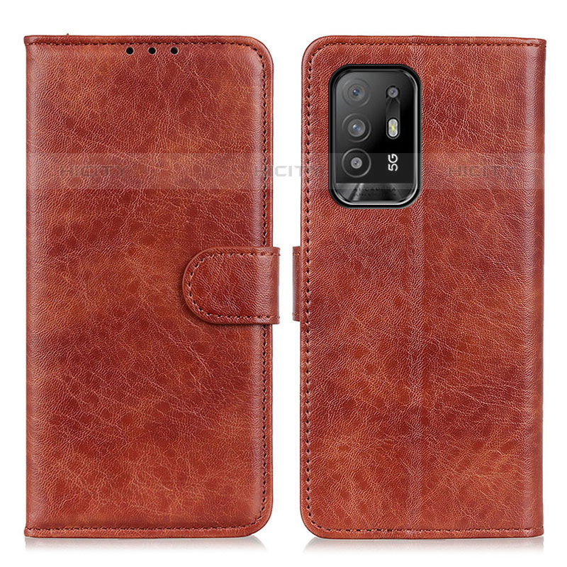 Coque Portefeuille Livre Cuir Etui Clapet A04D pour Oppo A94 5G Marron Plus