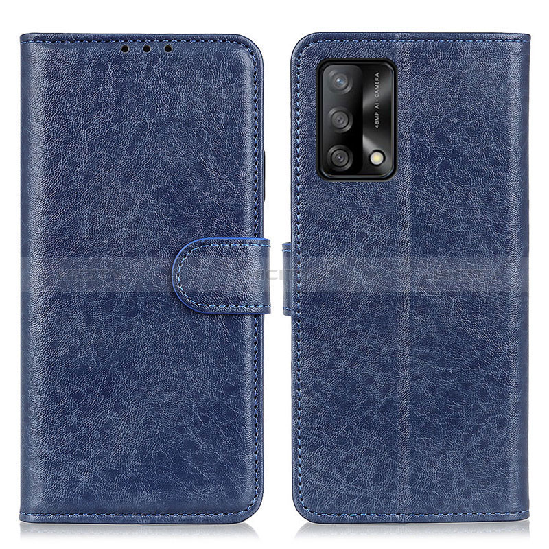 Coque Portefeuille Livre Cuir Etui Clapet A04D pour Oppo A95 4G Bleu Plus