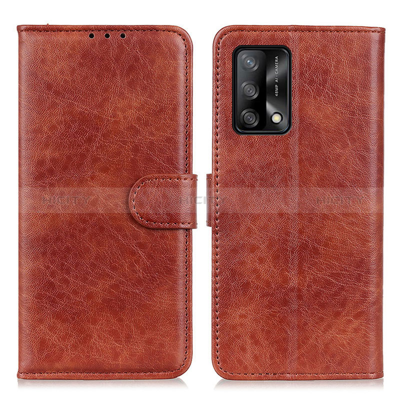 Coque Portefeuille Livre Cuir Etui Clapet A04D pour Oppo A95 4G Marron Plus