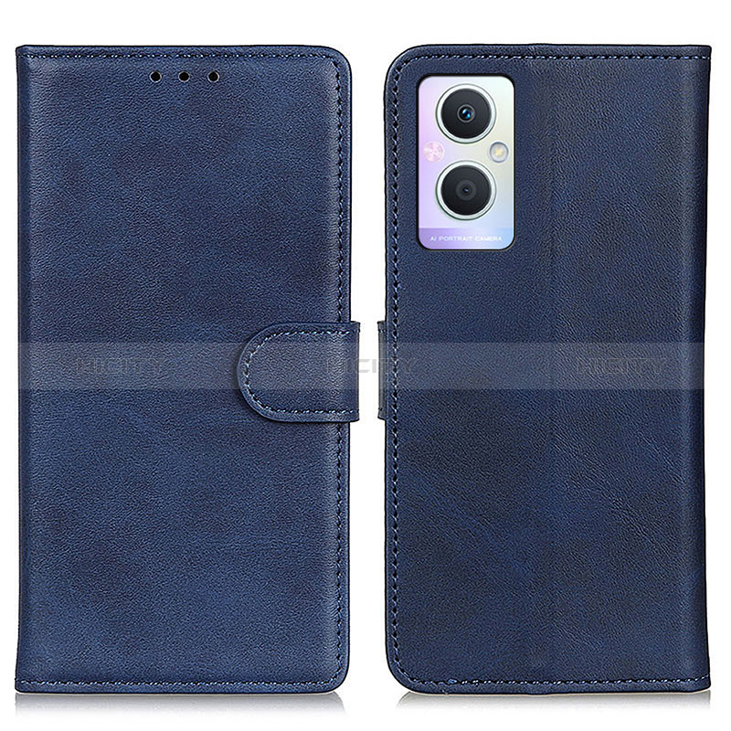 Coque Portefeuille Livre Cuir Etui Clapet A04D pour Oppo A96 5G Bleu Plus