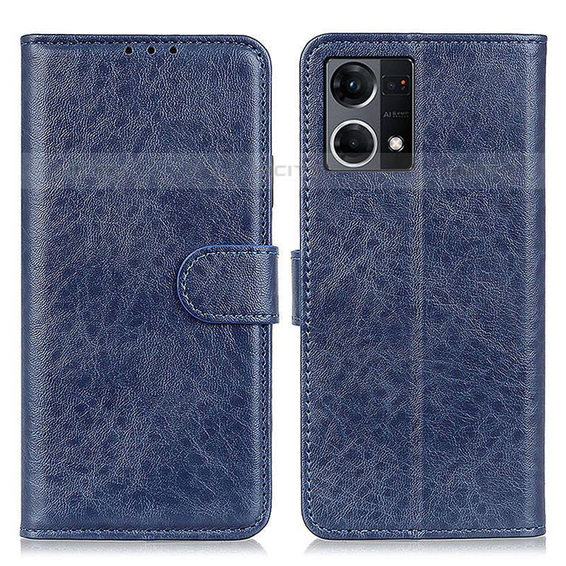 Coque Portefeuille Livre Cuir Etui Clapet A04D pour Oppo F21 Pro 4G Bleu Plus