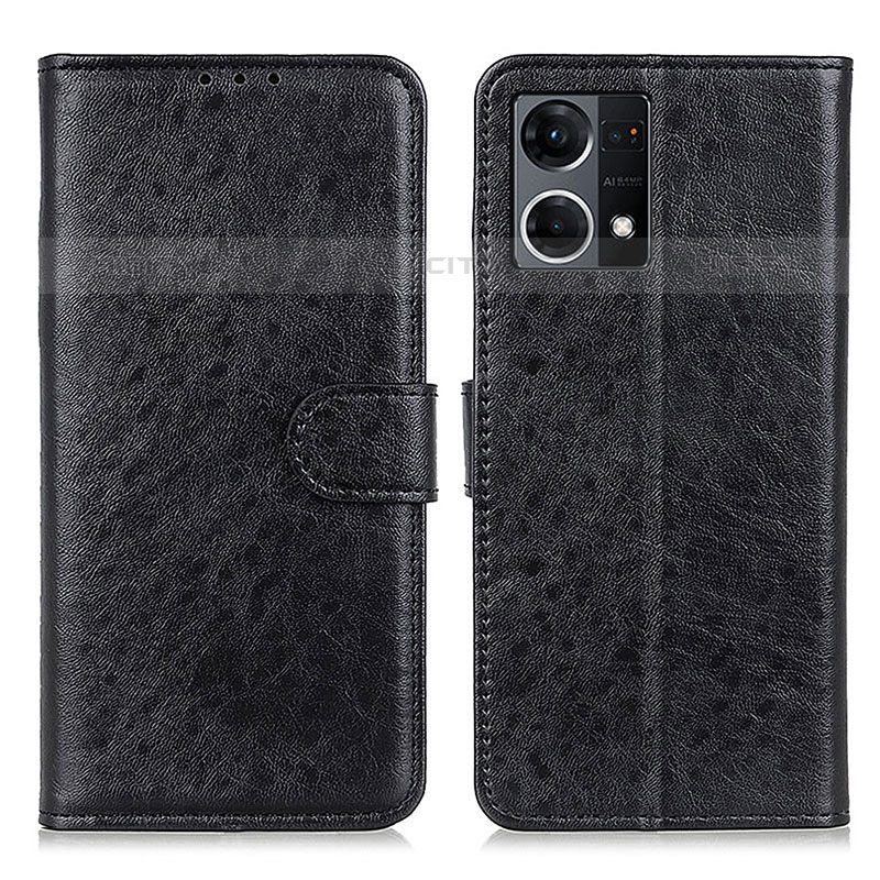 Coque Portefeuille Livre Cuir Etui Clapet A04D pour Oppo F21 Pro 4G Noir Plus