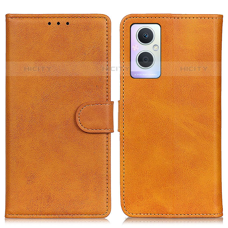 Coque Portefeuille Livre Cuir Etui Clapet A04D pour Oppo Reno7 Lite 5G Marron Plus