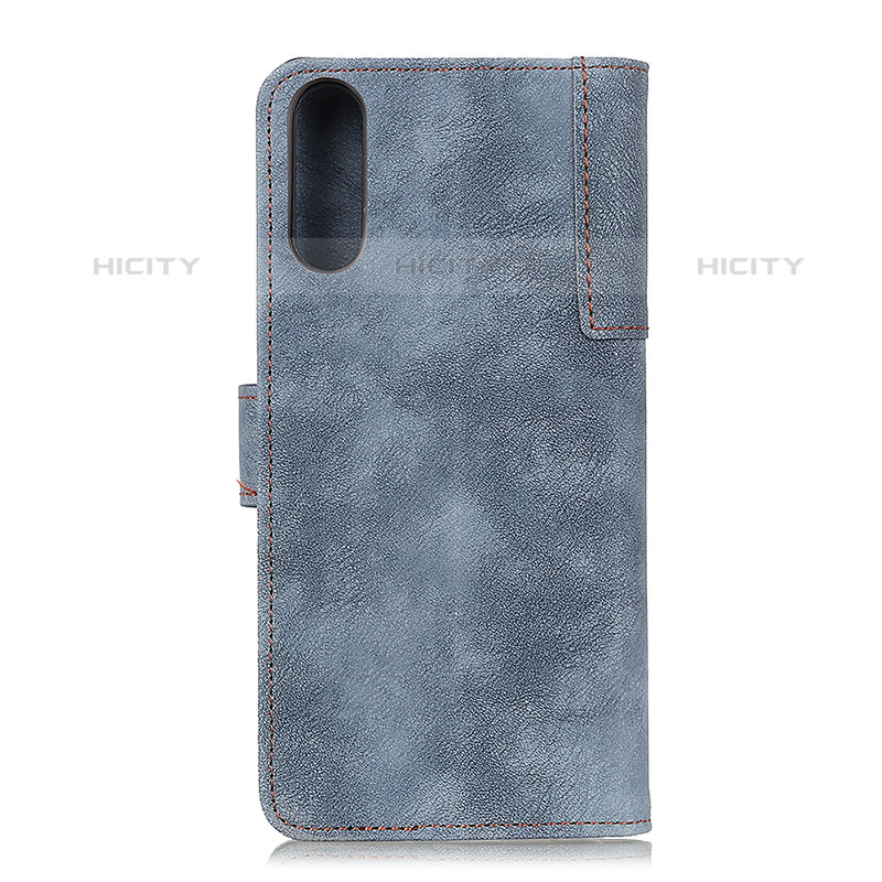 Coque Portefeuille Livre Cuir Etui Clapet A04D pour Samsung Galaxy M02 Bleu Plus