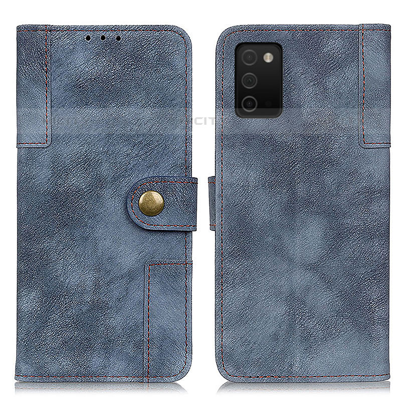 Coque Portefeuille Livre Cuir Etui Clapet A04D pour Samsung Galaxy M02s Bleu Plus