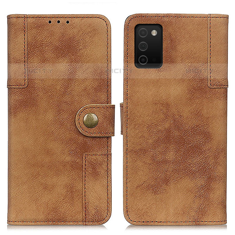 Coque Portefeuille Livre Cuir Etui Clapet A04D pour Samsung Galaxy M02s Marron Plus