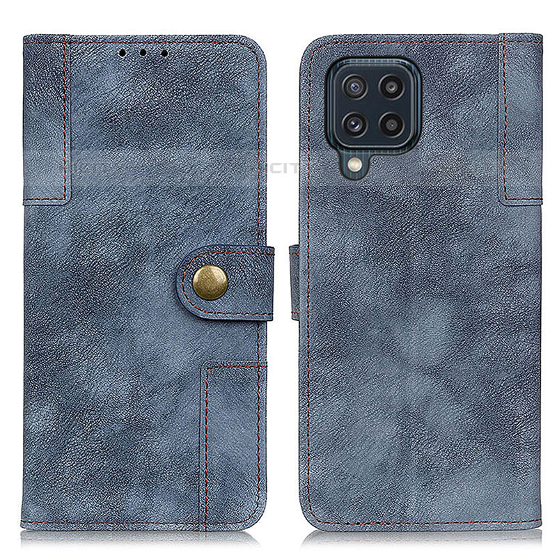 Coque Portefeuille Livre Cuir Etui Clapet A04D pour Samsung Galaxy M32 4G Bleu Plus