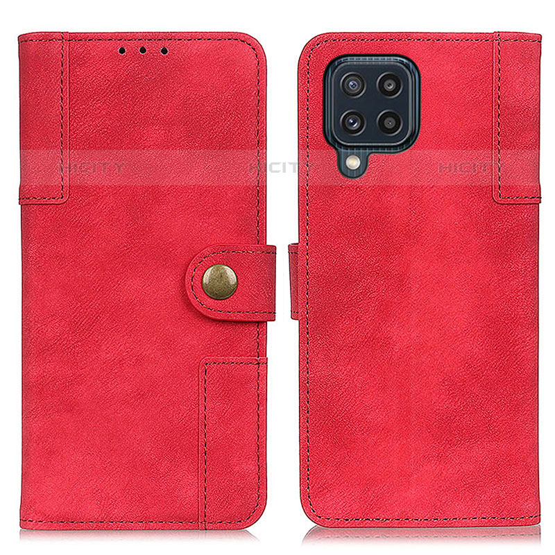 Coque Portefeuille Livre Cuir Etui Clapet A04D pour Samsung Galaxy M32 4G Rouge Plus