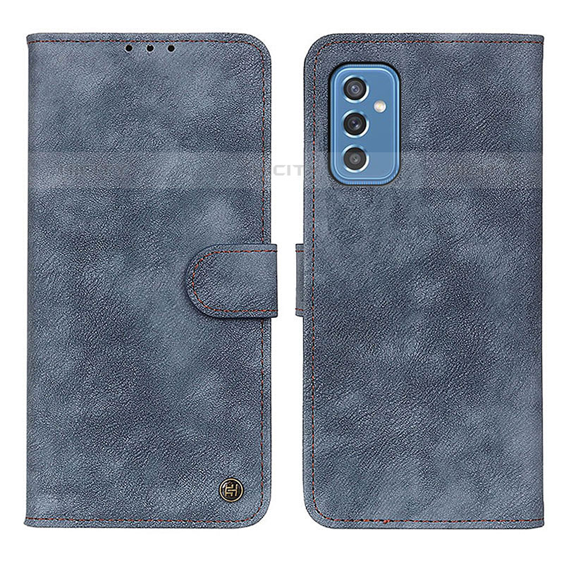 Coque Portefeuille Livre Cuir Etui Clapet A04D pour Samsung Galaxy M52 5G Bleu Plus