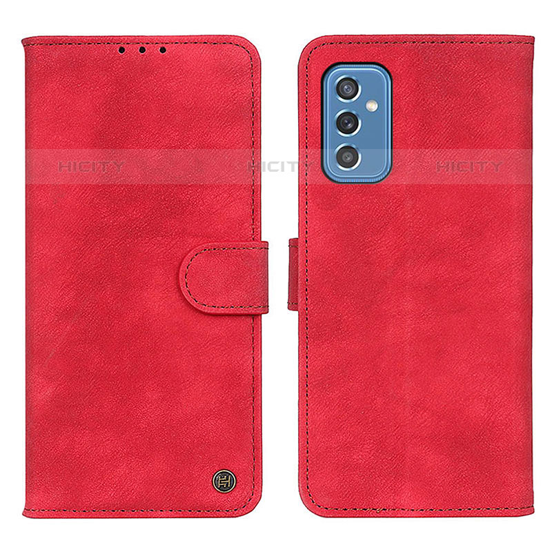 Coque Portefeuille Livre Cuir Etui Clapet A04D pour Samsung Galaxy M52 5G Rouge Plus