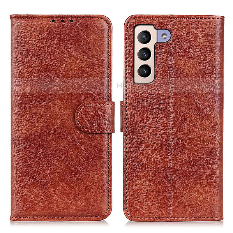 Coque Portefeuille Livre Cuir Etui Clapet A04D pour Samsung Galaxy S22 5G Marron Plus