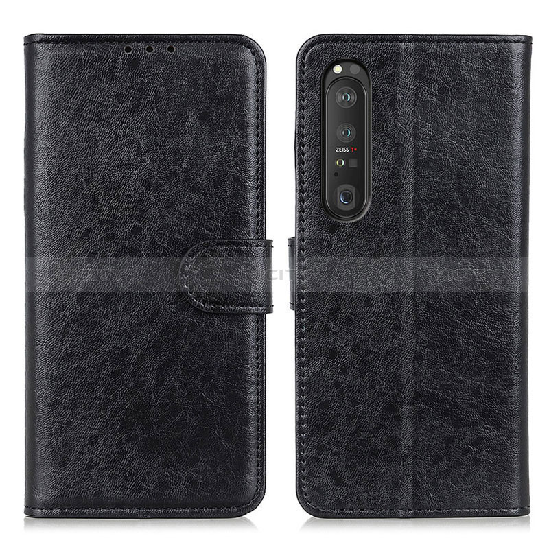 Coque Portefeuille Livre Cuir Etui Clapet A04D pour Sony Xperia 1 III Noir Plus