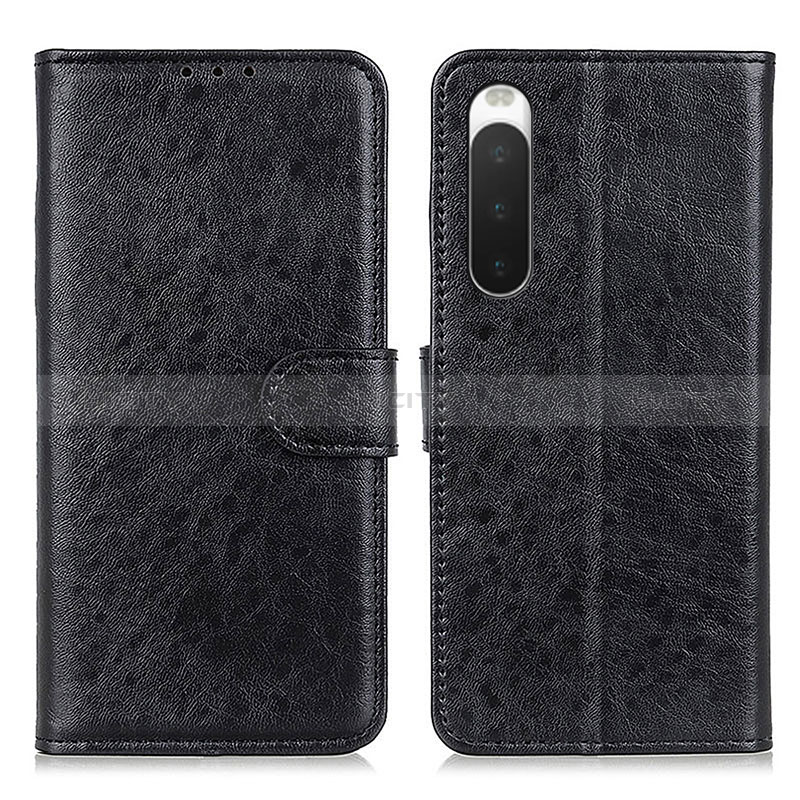 Coque Portefeuille Livre Cuir Etui Clapet A04D pour Sony Xperia 10 V Noir Plus