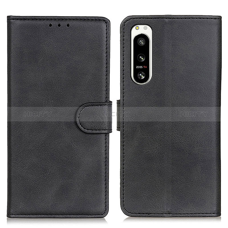 Coque Portefeuille Livre Cuir Etui Clapet A04D pour Sony Xperia 5 IV Noir Plus