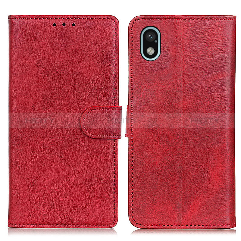 Coque Portefeuille Livre Cuir Etui Clapet A04D pour Sony Xperia Ace III SO-53C Rouge Plus