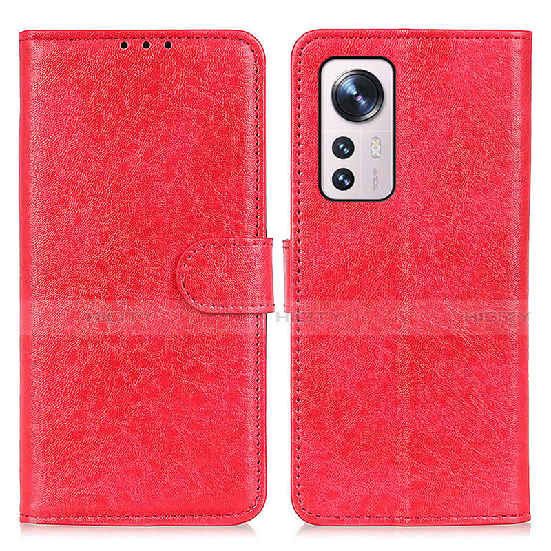 Coque Portefeuille Livre Cuir Etui Clapet A04D pour Xiaomi Mi 12 5G Rouge Plus