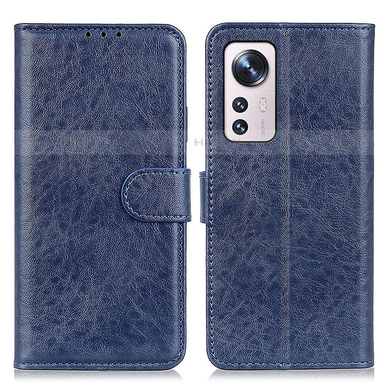 Coque Portefeuille Livre Cuir Etui Clapet A04D pour Xiaomi Mi 12X 5G Bleu Plus