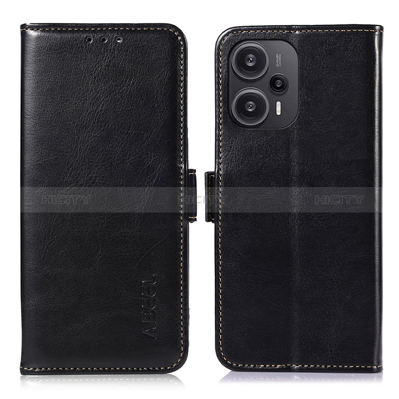 Coque Portefeuille Livre Cuir Etui Clapet A04D pour Xiaomi Poco F5 5G Noir Plus