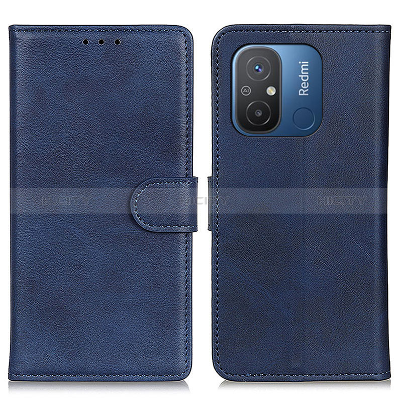 Coque Portefeuille Livre Cuir Etui Clapet A04D pour Xiaomi Redmi 12C 4G Bleu Plus