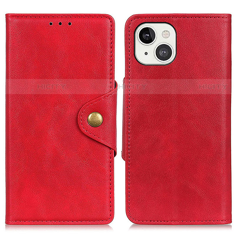 Coque Portefeuille Livre Cuir Etui Clapet A05 pour Apple iPhone 14 Rouge Plus