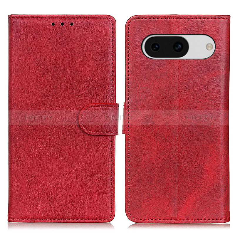 Coque Portefeuille Livre Cuir Etui Clapet A05D pour Google Pixel 8a 5G Rouge Plus