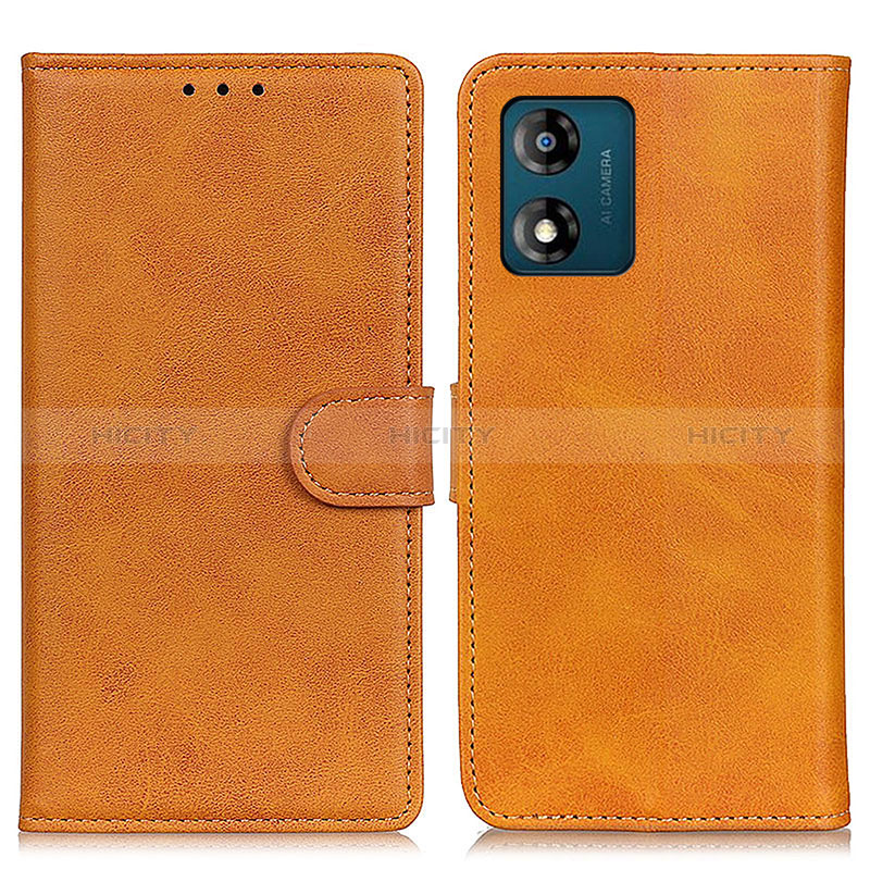 Coque Portefeuille Livre Cuir Etui Clapet A05D pour Motorola Moto E13 Marron Plus