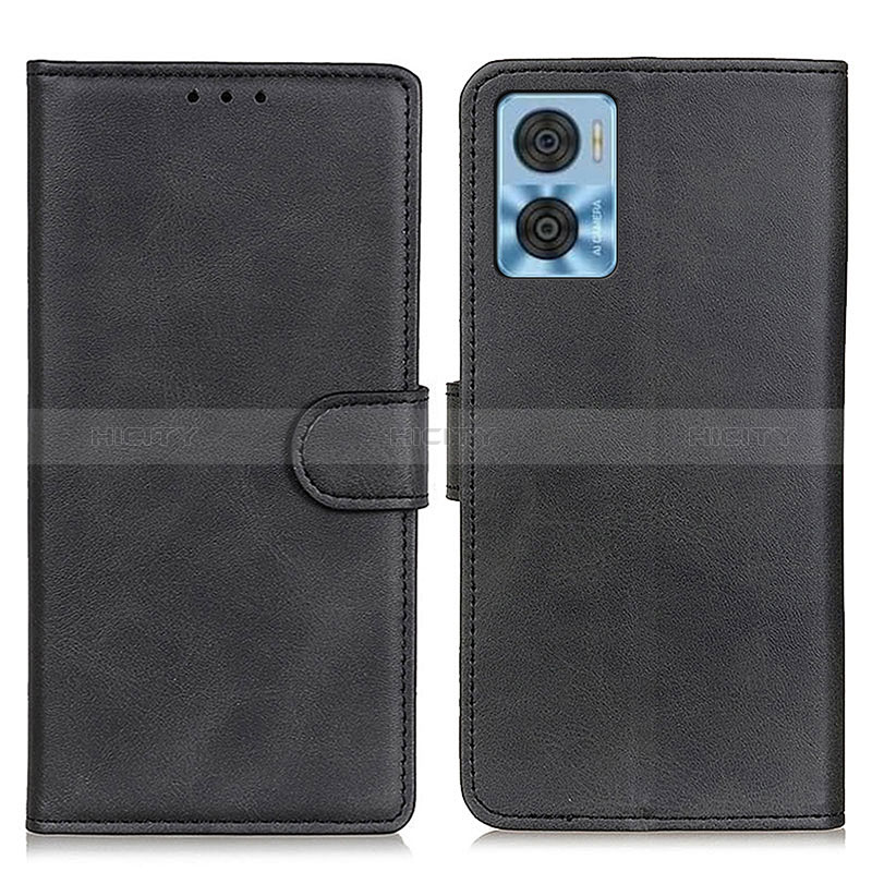 Coque Portefeuille Livre Cuir Etui Clapet A05D pour Motorola Moto E22i Noir Plus