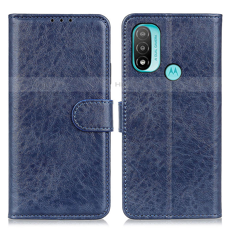 Coque Portefeuille Livre Cuir Etui Clapet A05D pour Motorola Moto E30 Bleu Plus