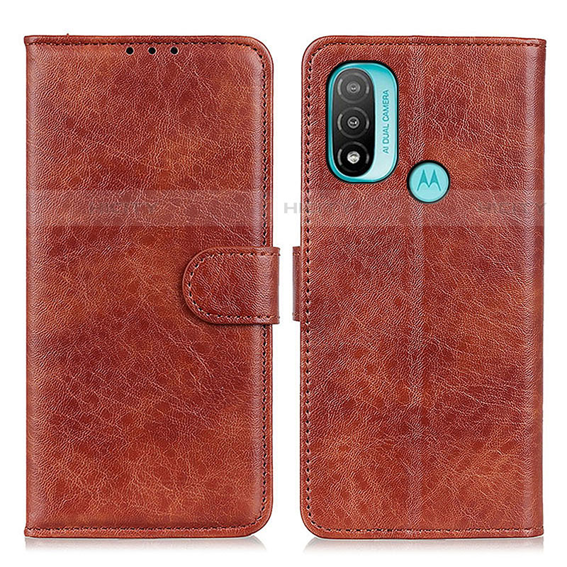 Coque Portefeuille Livre Cuir Etui Clapet A05D pour Motorola Moto E30 Marron Plus