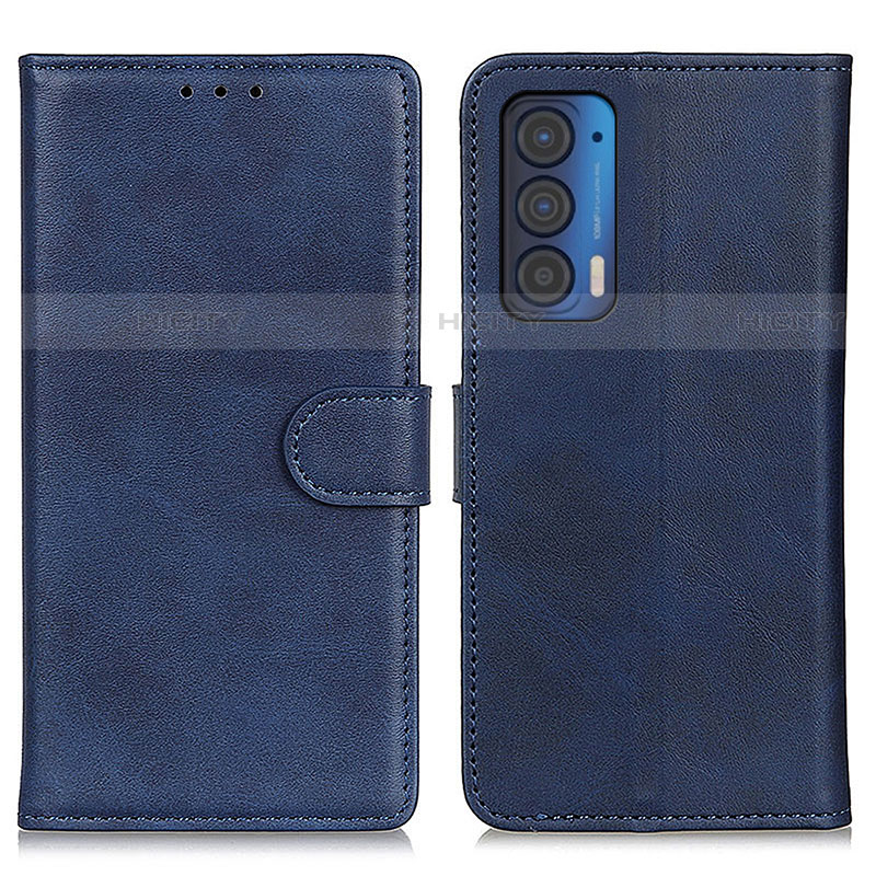 Coque Portefeuille Livre Cuir Etui Clapet A05D pour Motorola Moto Edge (2021) 5G Bleu Plus