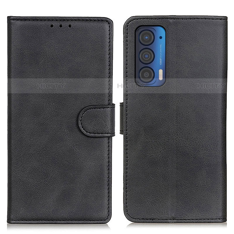 Coque Portefeuille Livre Cuir Etui Clapet A05D pour Motorola Moto Edge (2021) 5G Noir Plus