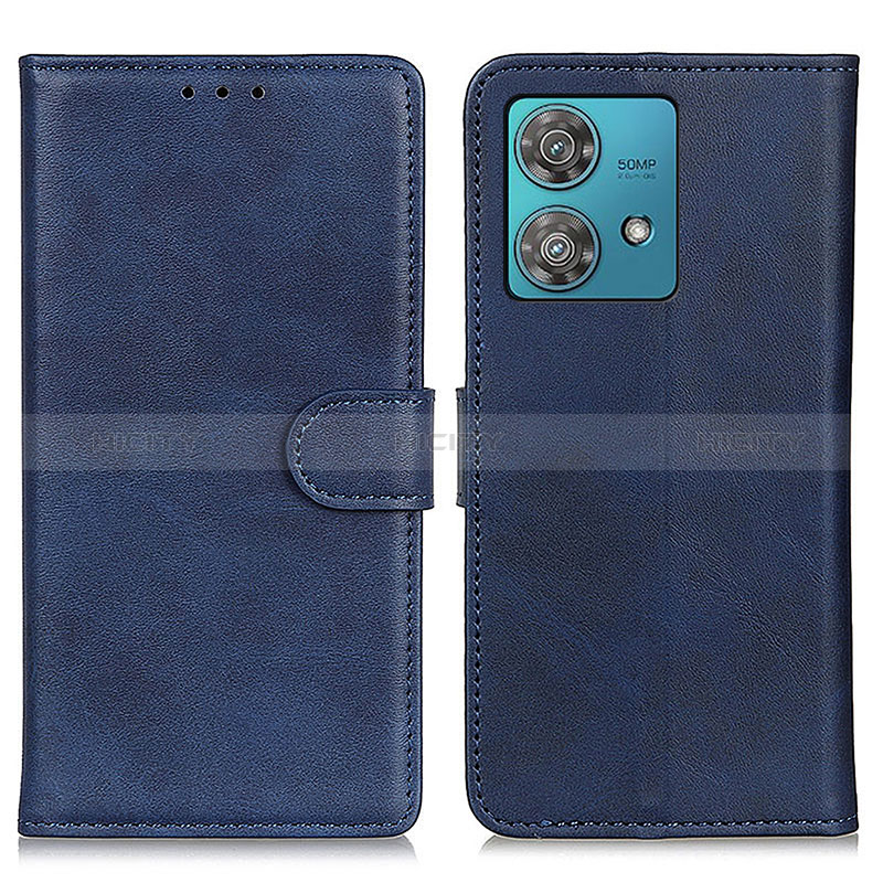 Coque Portefeuille Livre Cuir Etui Clapet A05D pour Motorola Moto Edge 40 Neo 5G Bleu Plus