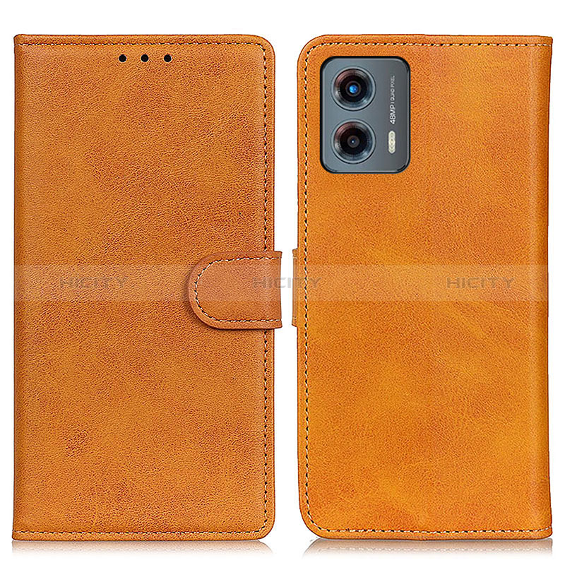 Coque Portefeuille Livre Cuir Etui Clapet A05D pour Motorola Moto G 5G (2023) Marron Plus