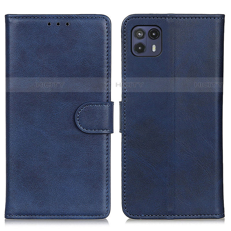 Coque Portefeuille Livre Cuir Etui Clapet A05D pour Motorola Moto G50 5G Bleu Plus