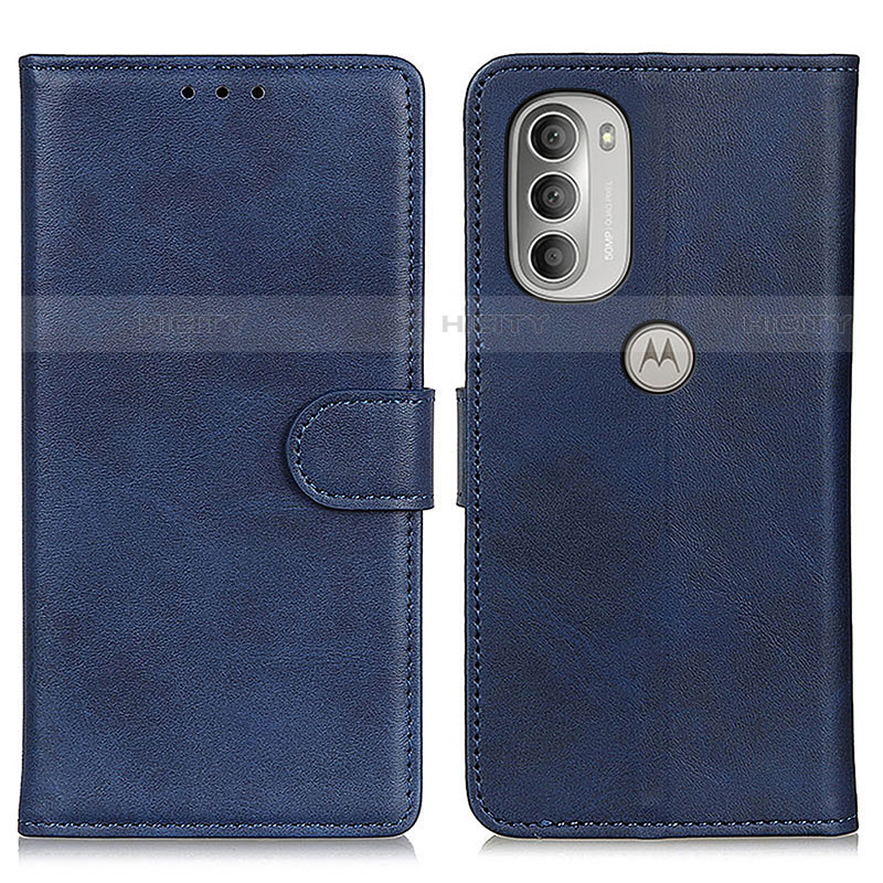 Coque Portefeuille Livre Cuir Etui Clapet A05D pour Motorola Moto G51 5G Bleu Plus