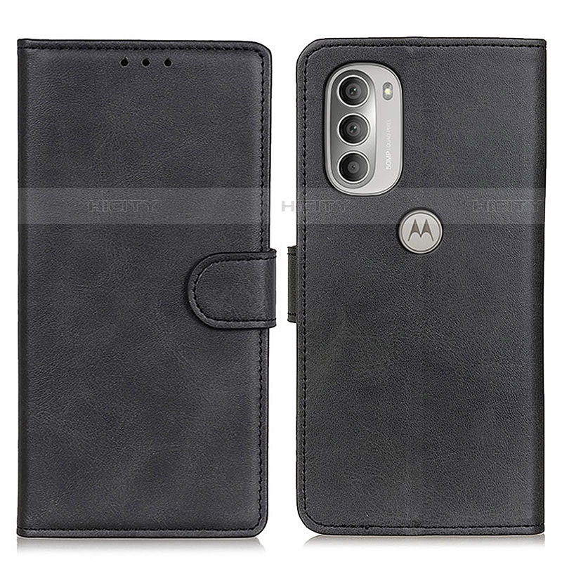 Coque Portefeuille Livre Cuir Etui Clapet A05D pour Motorola Moto G51 5G Noir Plus